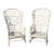 1970s Pair of Attributed Ficks Reed Rattan Wingback Chairs For Sale