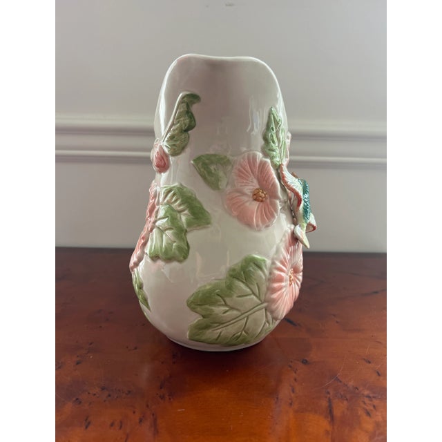Vintage Majolica Style Ceramic Pitcher by Fitz and Floyd For Sale In Washington DC - Image 6 of 9