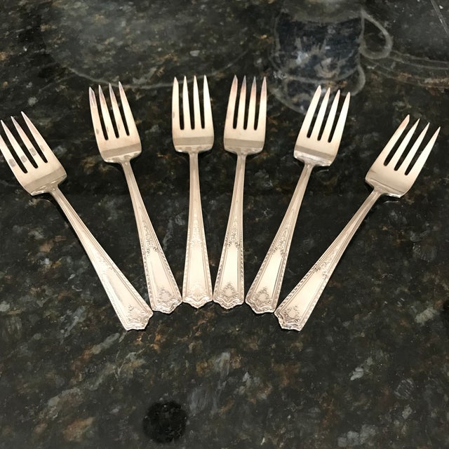 1920s “Rogers & Bro A1” Silver Plated Paisley Cake Forks Set of 6 Chairish