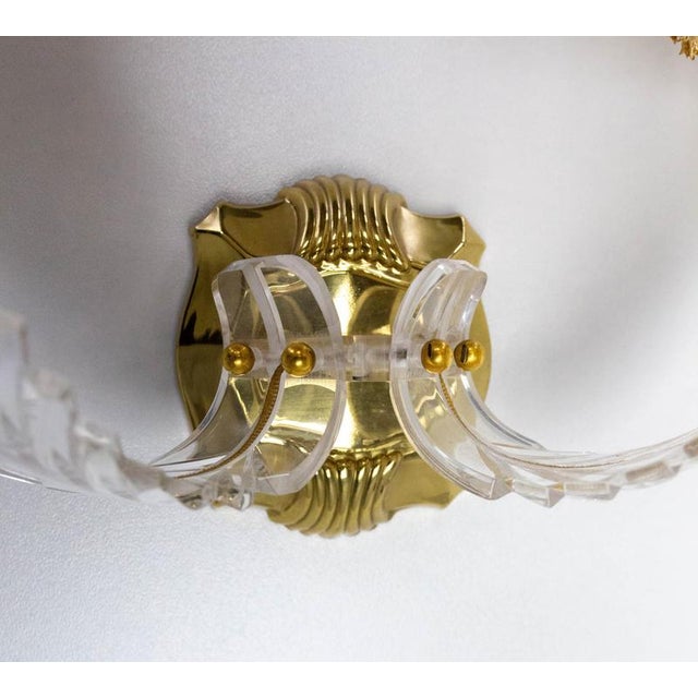 Louis XV Brass and Resin Double Sconces with Lampshades, 1960s, Set of 2 For Sale - Image 8 of 15