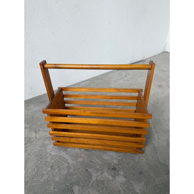 Constructivist Pine Magazine Rack, 1950s For Sale - Image 14 of 18