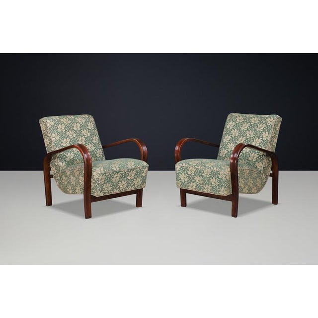Art Deco Bentwood Lounge Chairs by Koželka & Kropáček, Czech, 1930, Set of 2 For Sale - Image 9 of 17