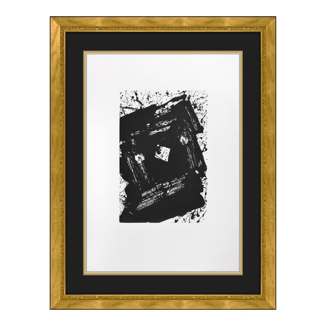 Late 20th Century Untitled (l.17; sfe.500a) Abstract Black Aquatint Etching Sam Francis For Sale