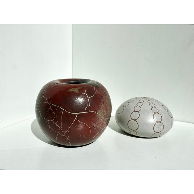 Studio Ceramic Vase in Spherical Shape by Uwe Schellbach, Germany, 1980s For Sale - Image 16 of 18