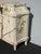 1950s Vintage French Provincial Hand Painted White Floral W Birds Credenza Side Table For Sale - Image 5 of 18