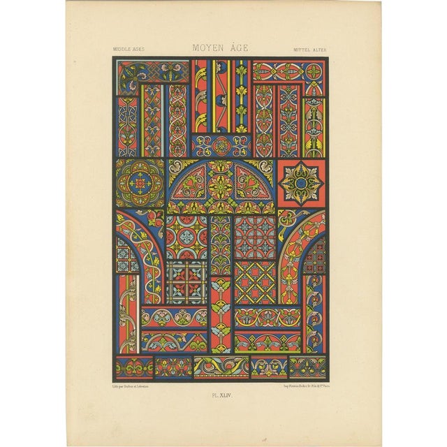 Dufour et Lebédian after Albert Racinet, XLIV of L’Ornement Polychrome, 1869, Paper For Sale - Image 10 of 10