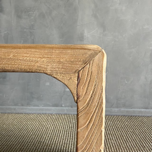 Reclaimed Waterfall Table 22" 18" D x 22" W x 20"H Inside : 18"D x 19"W x 18.5"H 1.5" Thick A vintage reclaimed elm wood...