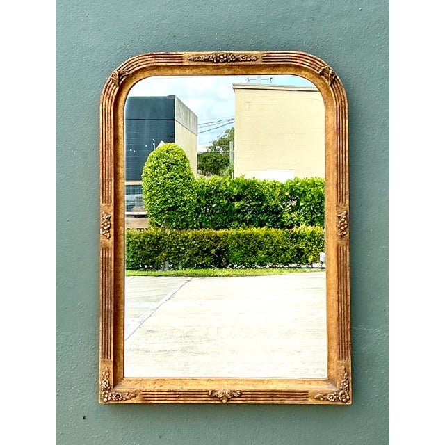 Mid 20th Century Vintage Ornate Wood Wall Mirror For Sale - Image 5 of 17