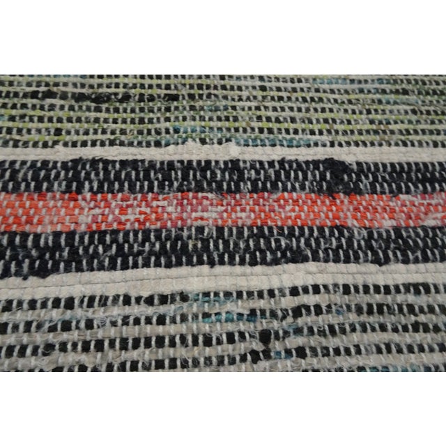 Mid-Century Modern Rag Rug Swedish Mid Century For Sale - Image 3 of 9