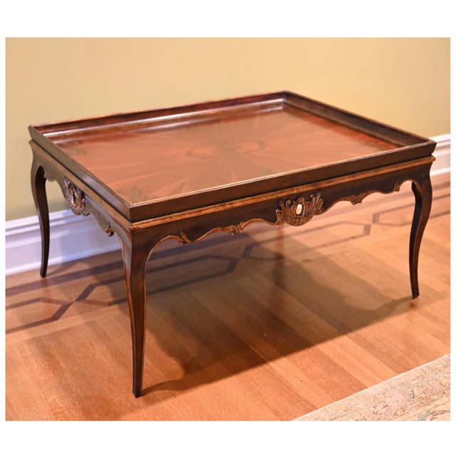 Late 20th Century Large Rectangular French Style Coffee Table For Sale - Image 12 of 12