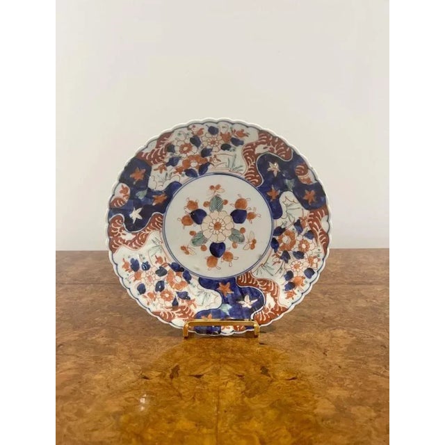 Lovely Collection of three antique Japanese imari dishes having a lovely collection of three antique Japanese imari dishes...