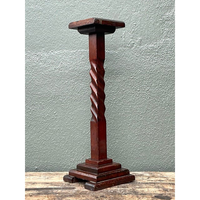 Vintage Barley Twist Candlestick For Sale - Image 12 of 12