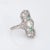 Art Deco Vintage Art Deco Emerald Diamond Ring Platinum Elongated Plaque Band size 6 For Sale - Image 3 of 8