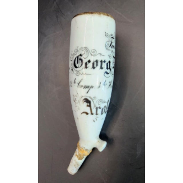 Ceramic Incredible Antique Porcelain Pipe Bowl W/ Rare Soldier's Name and Company For Sale - Image 7 of 11