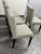 Gray Crate & Barrel Tufted Parsons Dining Chairs, Set of Four For Sale - Image 8 of 12