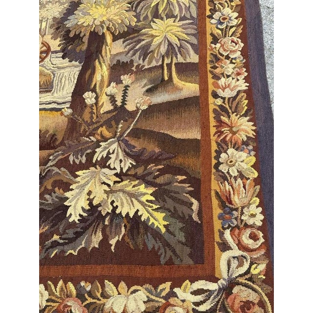 Antique French Aubusson Tapestry, 1890s For Sale - Image 3 of 18