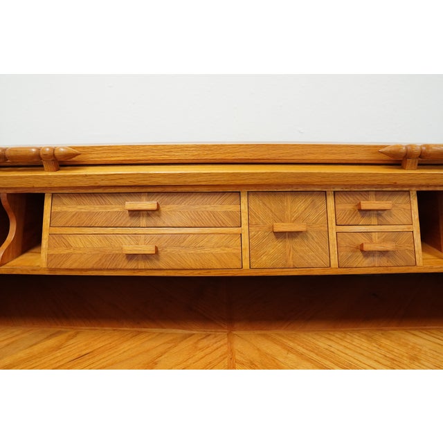 Vintage Oak Rolltop Desk For Sale - Image 15 of 18