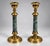 French Pair of 1940’s Brass and Marble French Hurricane Lamps For Sale - Image 3 of 4