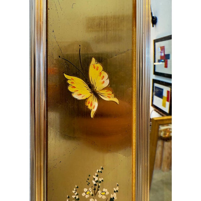 LaBarge Elgomise Chinnoiserie Reverse Gold Painted Mirror, 1986 For Sale - Image 16 of 18