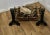 Metal Large Antique Inglenook Fire Grate on Andirons For Sale - Image 7 of 8