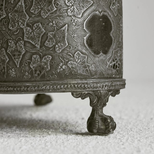 Metal 19th Century Bottle Holder in Patinated Silver by Shaw & Fisher, 1890s For Sale - Image 7 of 9