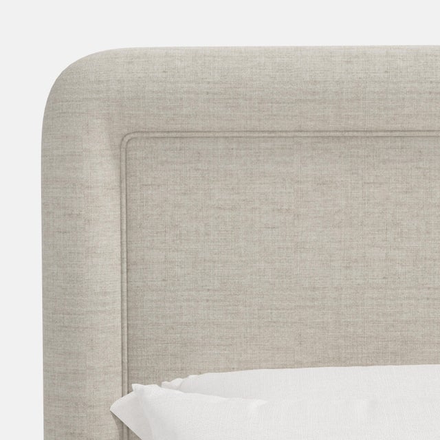 Cloth & Company Stoffer Home x Cloth & Company Marisa Platform Bed in Relaxed Linen Zinc - California King For Sale - Image 4 of 6