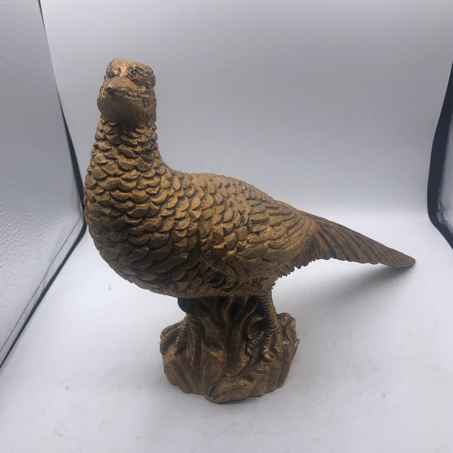 1970s Syroco Gold Bird Sculpture For Sale - Image 9 of 9