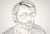 Portrait of a Man in a Flannel Shirt in Ink on Paper by Shirley Pittman For Sale - Image 4 of 7