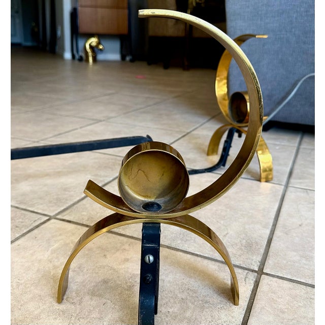 Pair of Mid-Century Modern Donald Deskey Andirons For Sale - Image 11 of 15