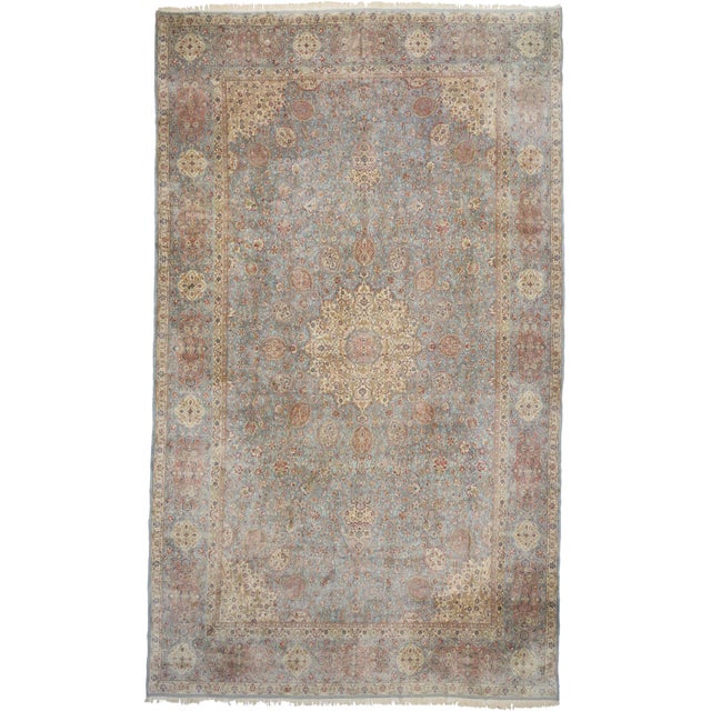 Mid 20th Century Vintage Persian Kerman Rug - 13'09 X 23'02 For Sale - Image 10 of 10