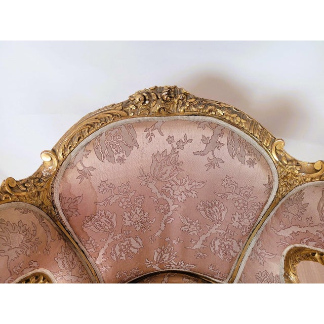 Louis XV Style Golden Wood Lounge Chair For Sale - Image 13 of 16