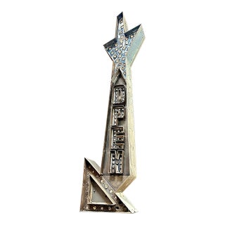 Vintage Open Arrow Steel Sign For Sale