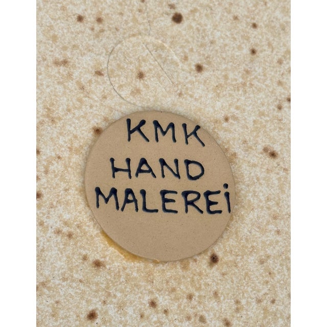 Hand-Painted Ceramic Art Wall Panel or Tile with Flower & Plant Motifs by Traute Lossau for Kupfermühle KMK Keramik, West Germany, 1960s For Sale - Image 16 of 18