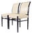 Baker Furniture Style Mid-Century Hollywood Regency Ebonized Faux Bamboo Side Chairs or Dining Chairs, Pair For Sale
