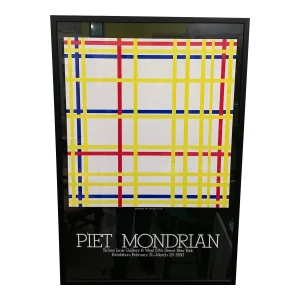 1980 Sydney Janis Gallery Piet Mondrian Poster, Framed
