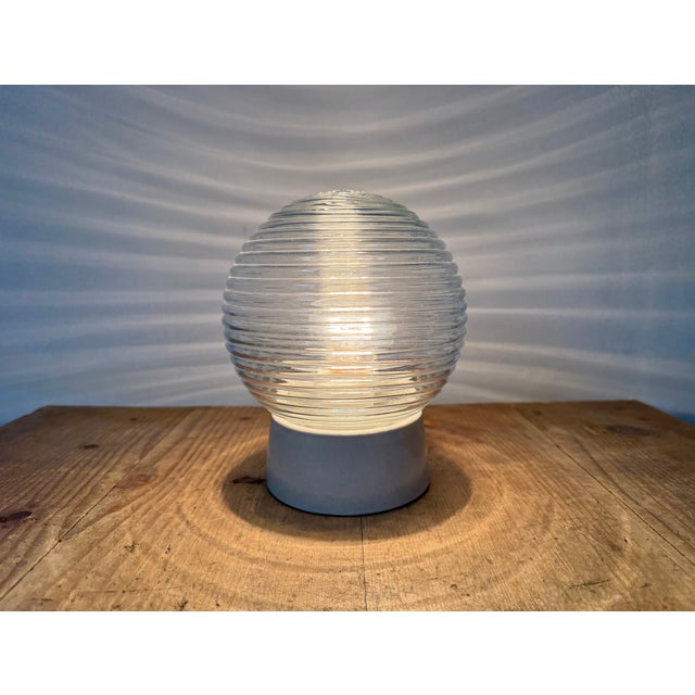Vintage White Porcelain and Glass Ceiling Light, 1970s For Sale - Image 12 of 13