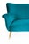 German Velvet Three-Seater Sofa in Sea Blue Velvet, 1960s For Sale - Image 3 of 8
