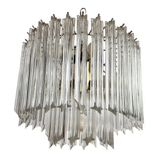 Art Deco Two Tear Lucite Chandelier For Sale