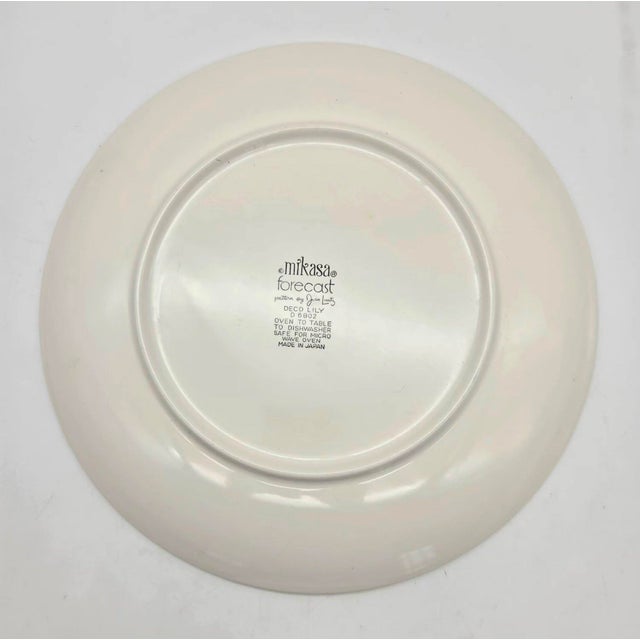 1970s Mikasa "Deco Lily" Stoneware Chop Serving Platter Designed by Joan Luntz For Sale - Image 10 of 11