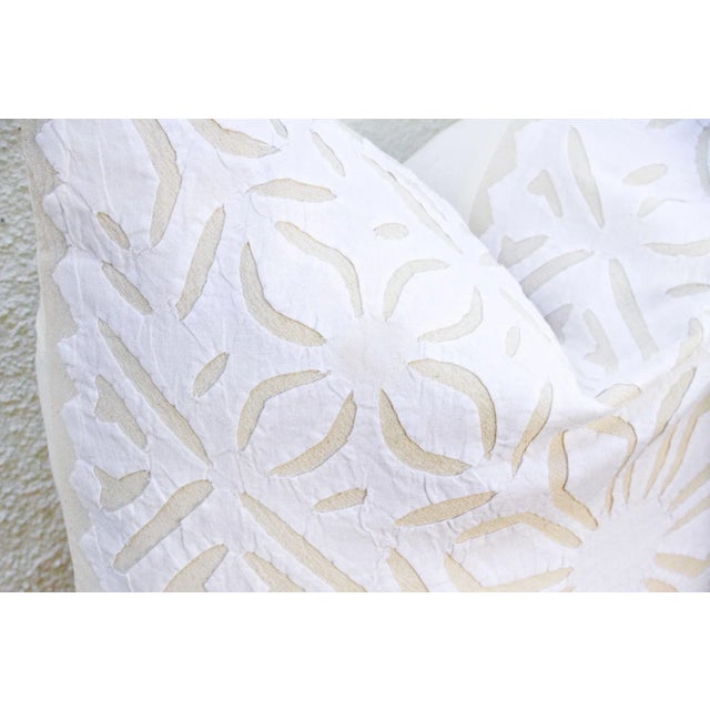 1990s Marble Scroll, Pair of Appliqué Pillow Covers For Sale - Image 5 of 10