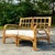 Camel Vintage Coastal Bent Rattan Loveseat For Sale - Image 8 of 9