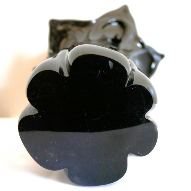 Vintage Black Murano Glass Handkerchief Vase, 1970s For Sale - Image 6 of 13