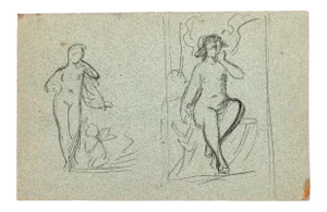 Figures, Pencil, Early 20th Century