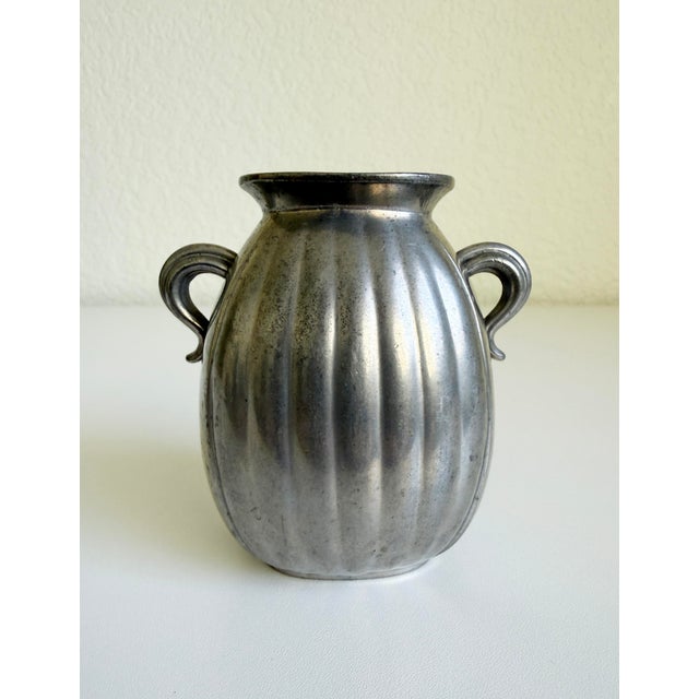 Silver 1930s Amphora Style Pewter Vase by Just Andersen, Model No. 1186 For Sale - Image 8 of 10