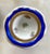 Ceramic French Blue and Gold Soft-Boiled Porcelain Egg Service, Limoges, France, 1928, Set of 7 For Sale - Image 7 of 17
