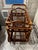 Vintage Rattan and Bamboo Tray Bar Cart For Sale - Image 9 of 11