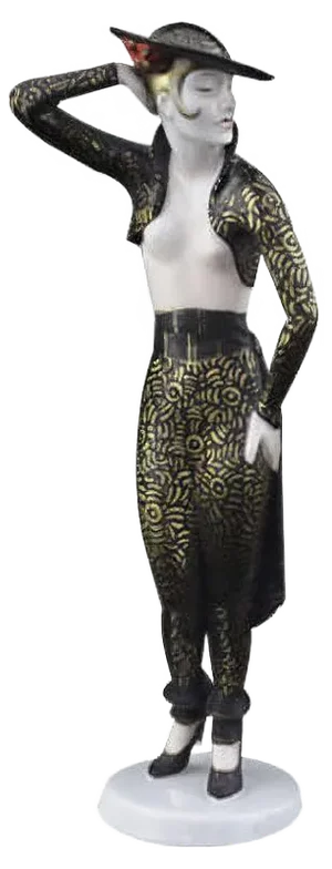 Female Statue by Wolfgang Schwartzkoff for Rosenthal, 1929