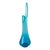 Vintage Mid Century Modern MCM Swung Glass Vase, Turquoise Peacock Blue, 24" Le Smith For Sale In Phoenix - Image 6 of 12