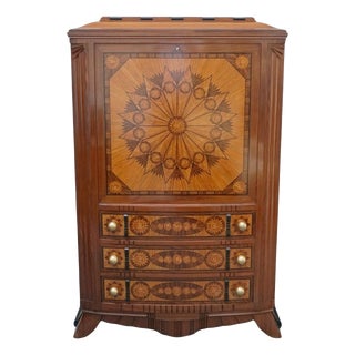 Art Deco Secretaire Cabinet, 1930s For Sale