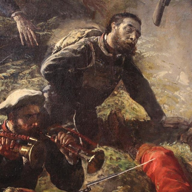H.P., Great Battle of the 19th Century, 1880, Oil on Canvas For Sale - Image 13 of 16